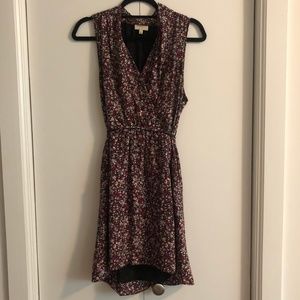 Aritzia Wilfred Sabine Floral Silk Wrap Dress